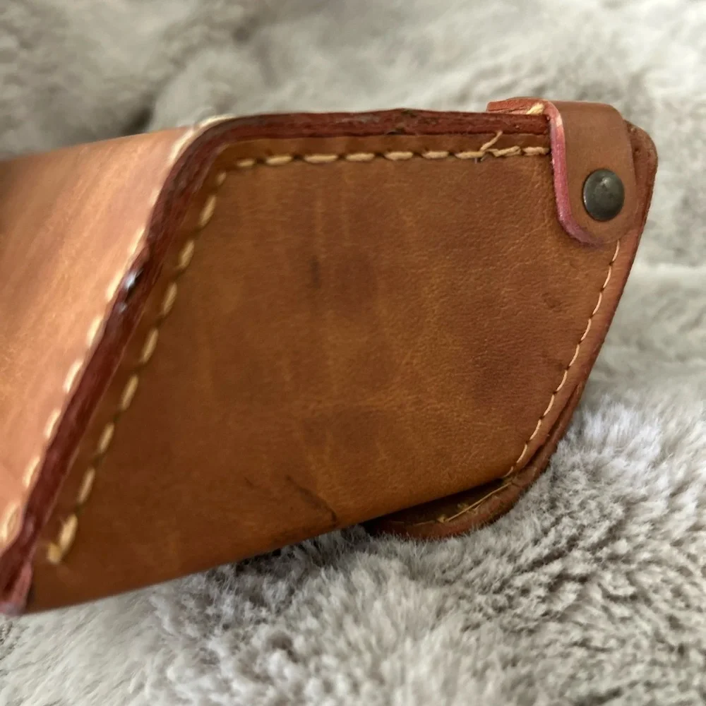 vintage fuji camera case brown